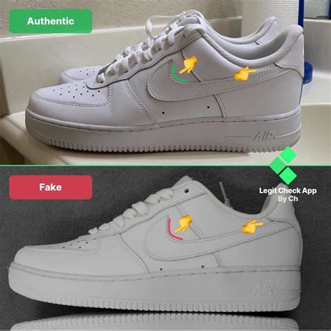 black nike air force 1 fake vs real|air force 1 genuine check.